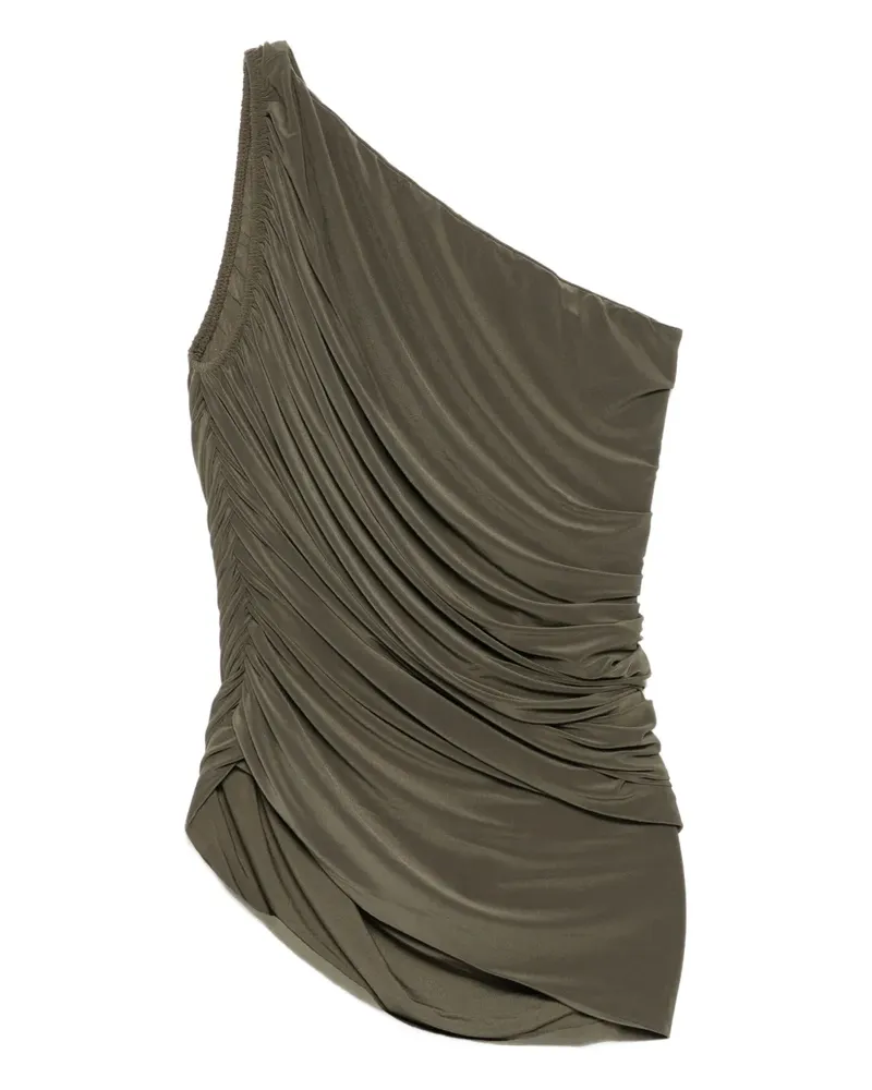 Norma Kamali Drapiertes Diana Mio One-Strap-Badeoberteil - Grün Grün