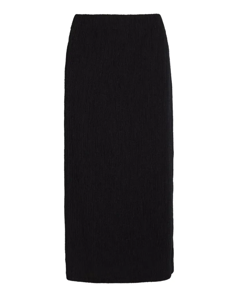 Vince crinkled-finish midi skirt - Schwarz Schwarz