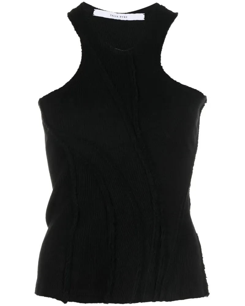 Talia Byre Geripptes Top - Schwarz Schwarz