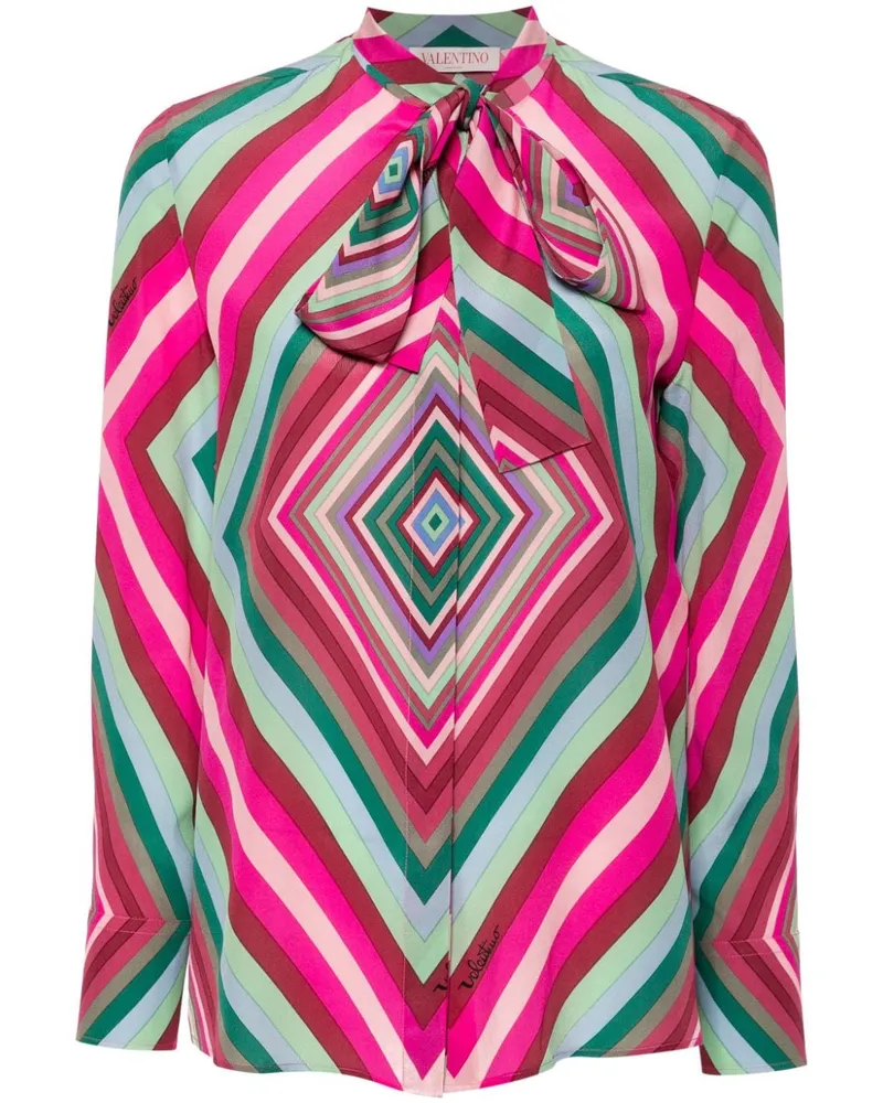 Valentino Garavani Bluse aus Seidenkrepp - Rosa Rosa
