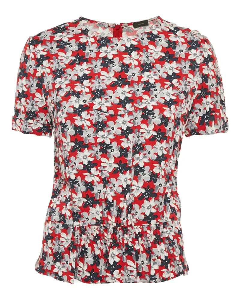 Joseph Bluse mit Blumen-Print - Rot Rot