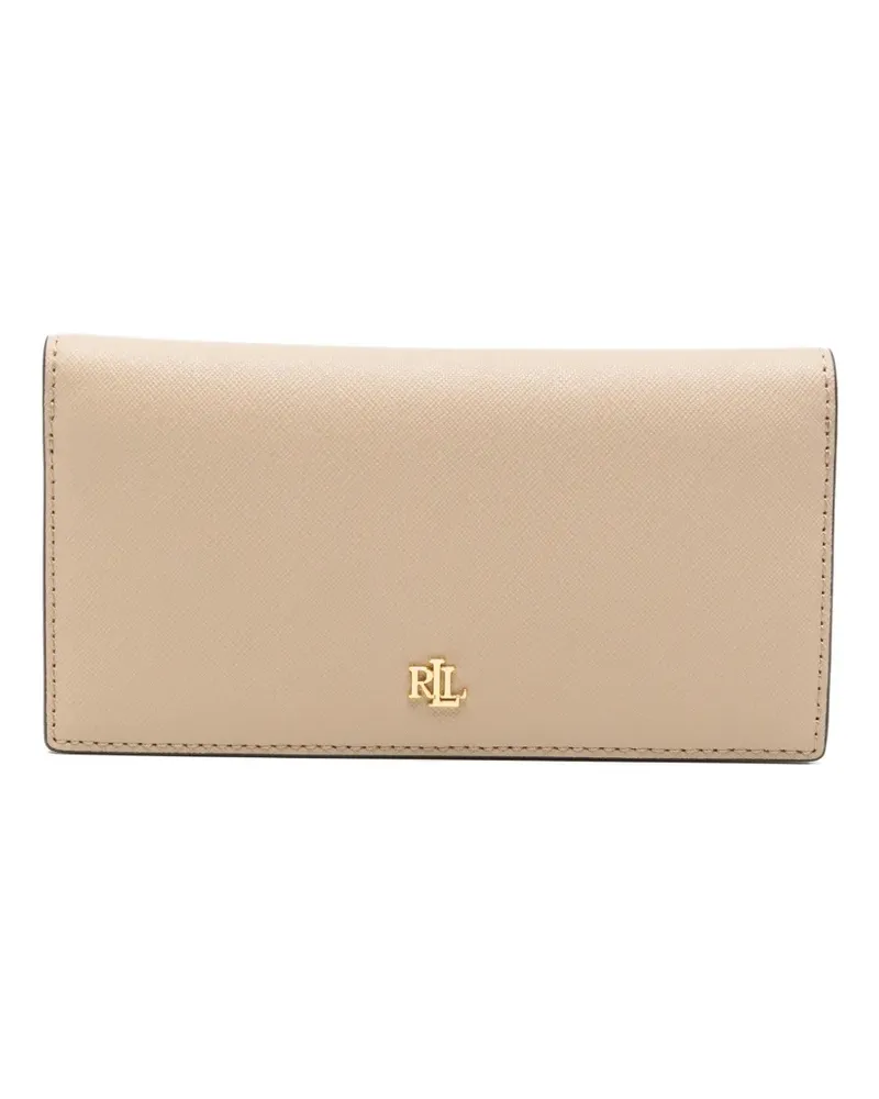 Ralph Lauren logo-plaque leather wallet - Nude Nude
