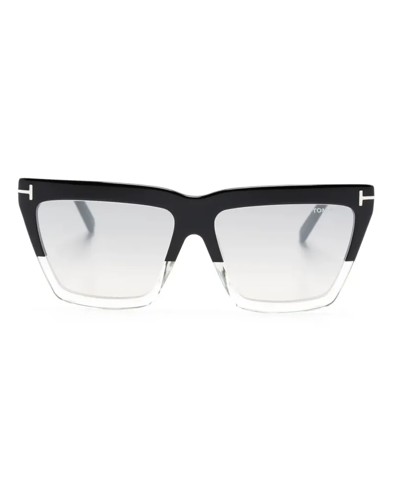 Tom Ford Eden Oversized-Sonnenbrille - Schwarz Schwarz