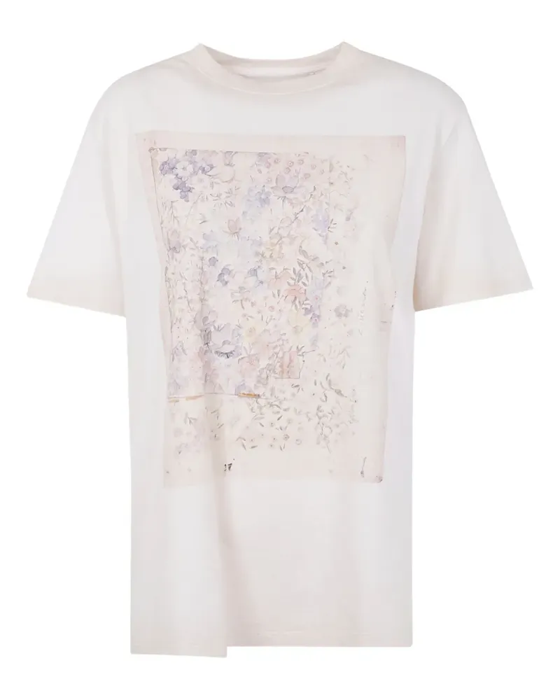 Golden Goose T-Shirt mit Blumen-Print - Nude Nude