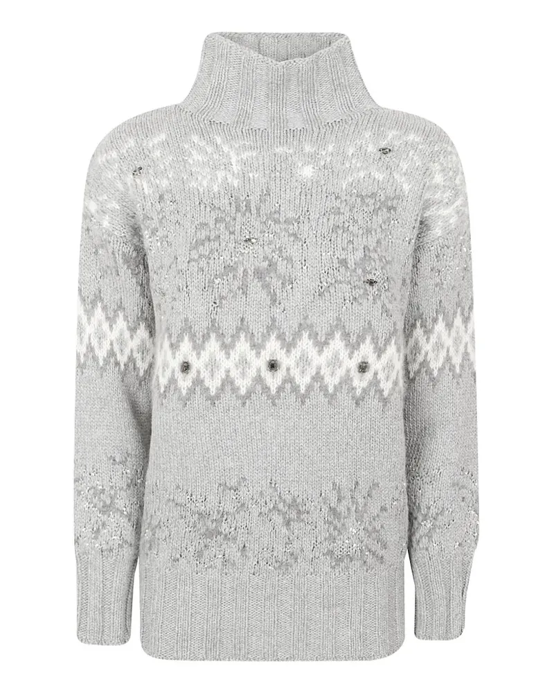 Fabiana Filippi sequin-embellished sweater - Grau Grau