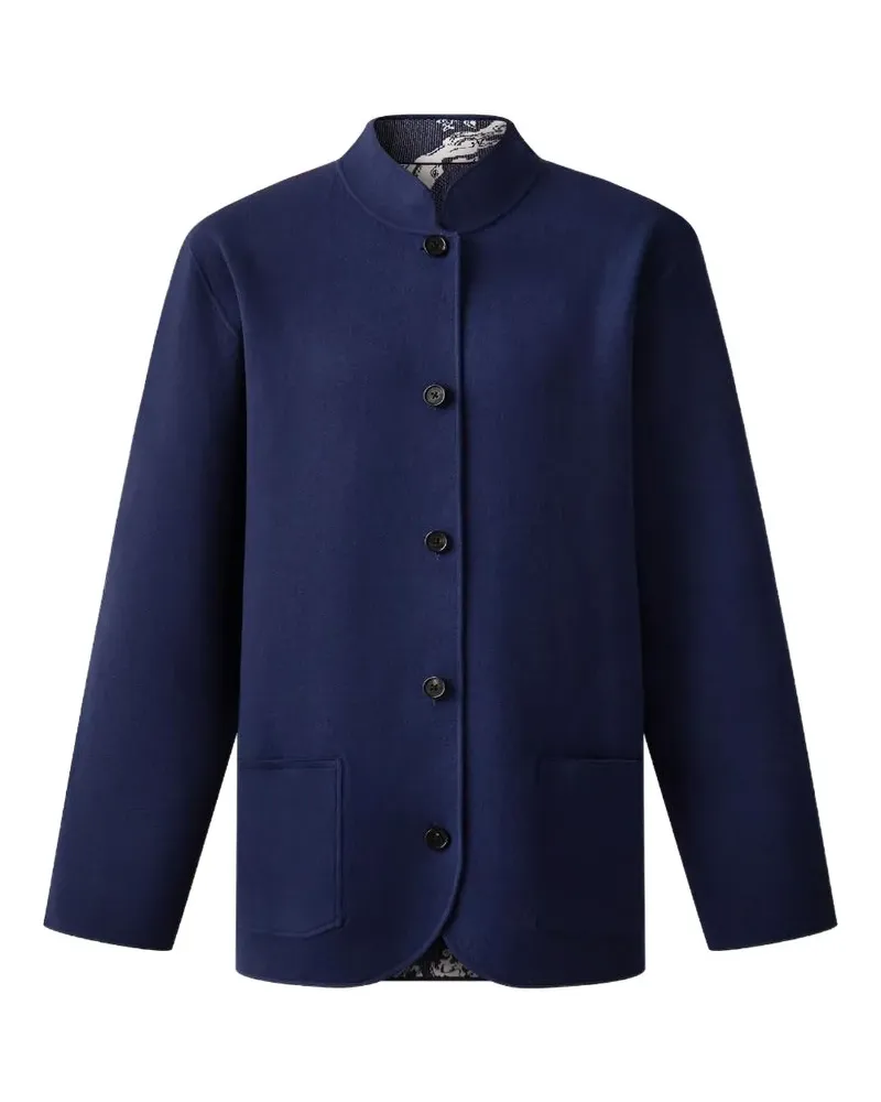 Shanghai Tang Wendbare Jacquard-Jacke - Blau Blau