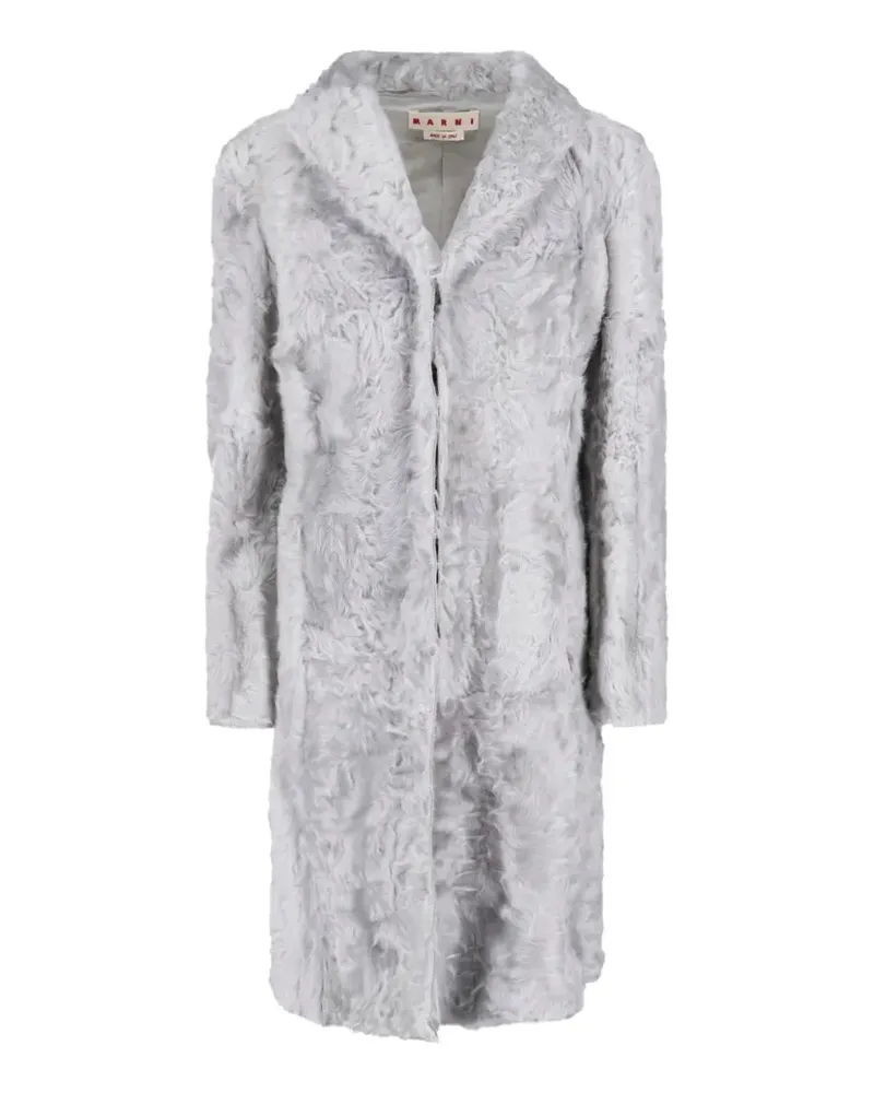 Marni lamb-fur coat - Blau Blau
