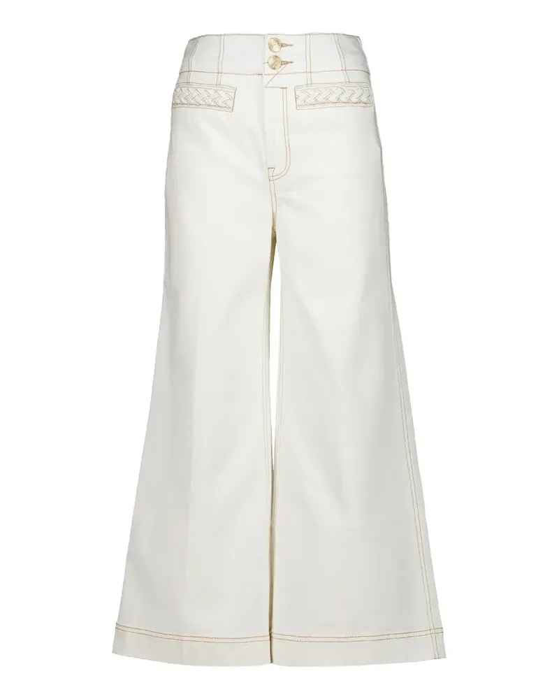 Zimmermann Roselight braided-detail jeans - Weiß Weiß