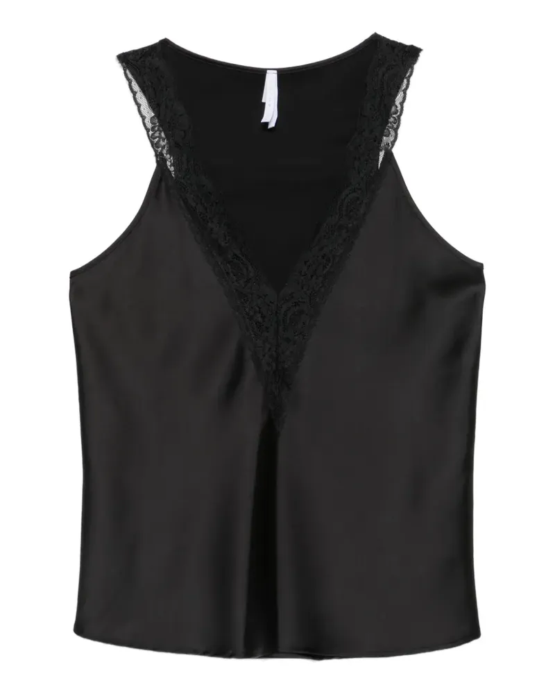 IMPERIAL Camisole-Top mit Spitzenbesatz - Schwarz Schwarz