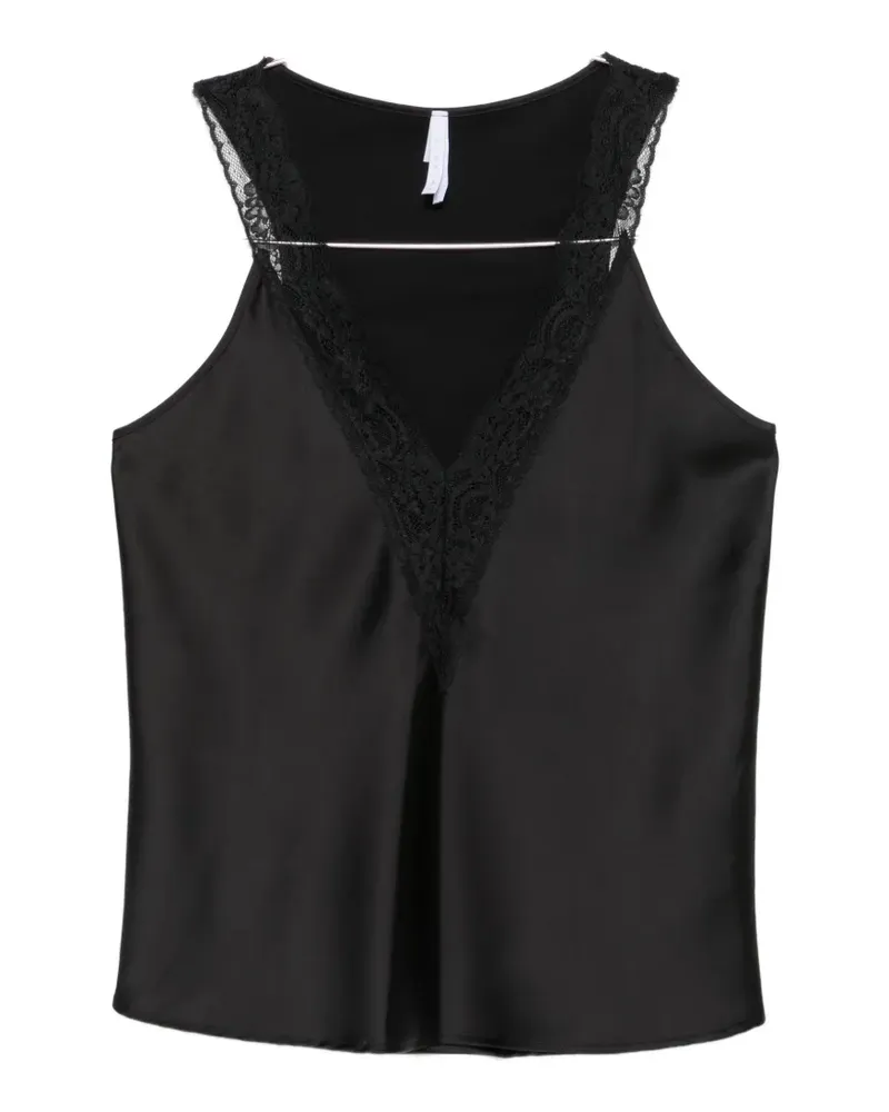 IMPERIAL Camisole-Top mit Spitzenbesatz - Schwarz Schwarz