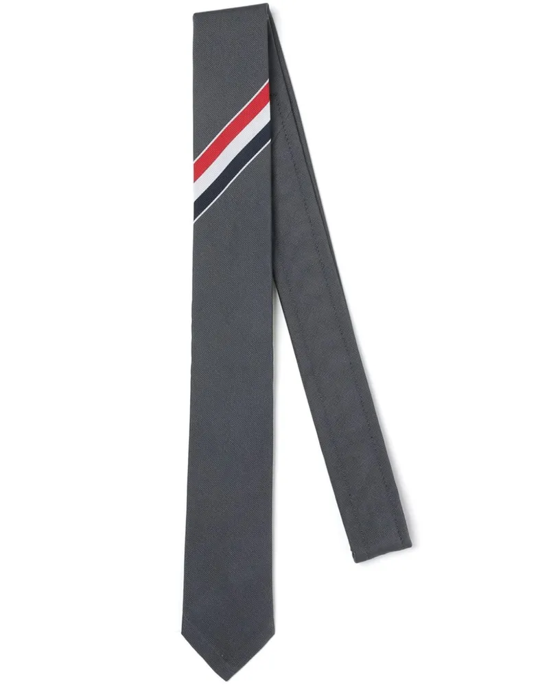 Thom Browne Grosgrain-Krawatte mit charakteristischen Streifen - Grau Grau