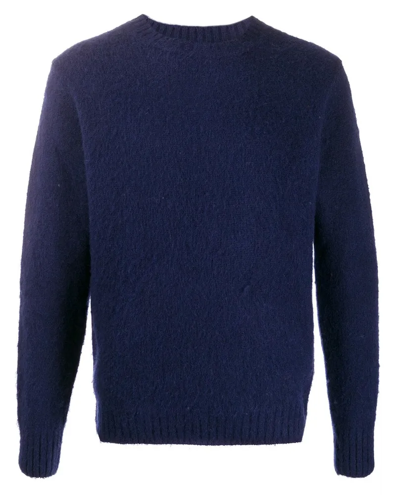 ASPESI Pullover mit Rundhalsausschnitt Blau