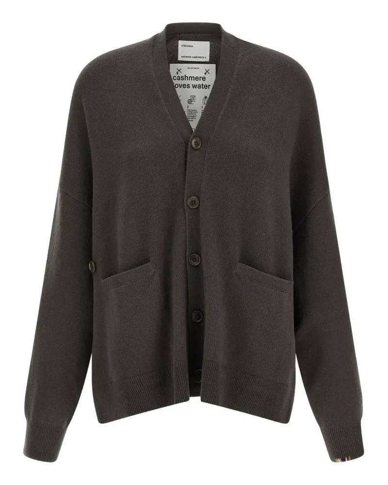 extreme cashmere v-neck side slits cardigan - Braun Braun