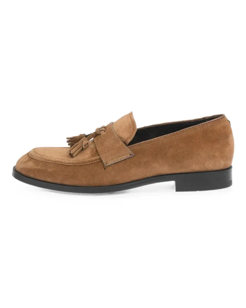 Ermenegildo Zegna Siena Loafer aus Wildleder mit Quasten - Braun Braun