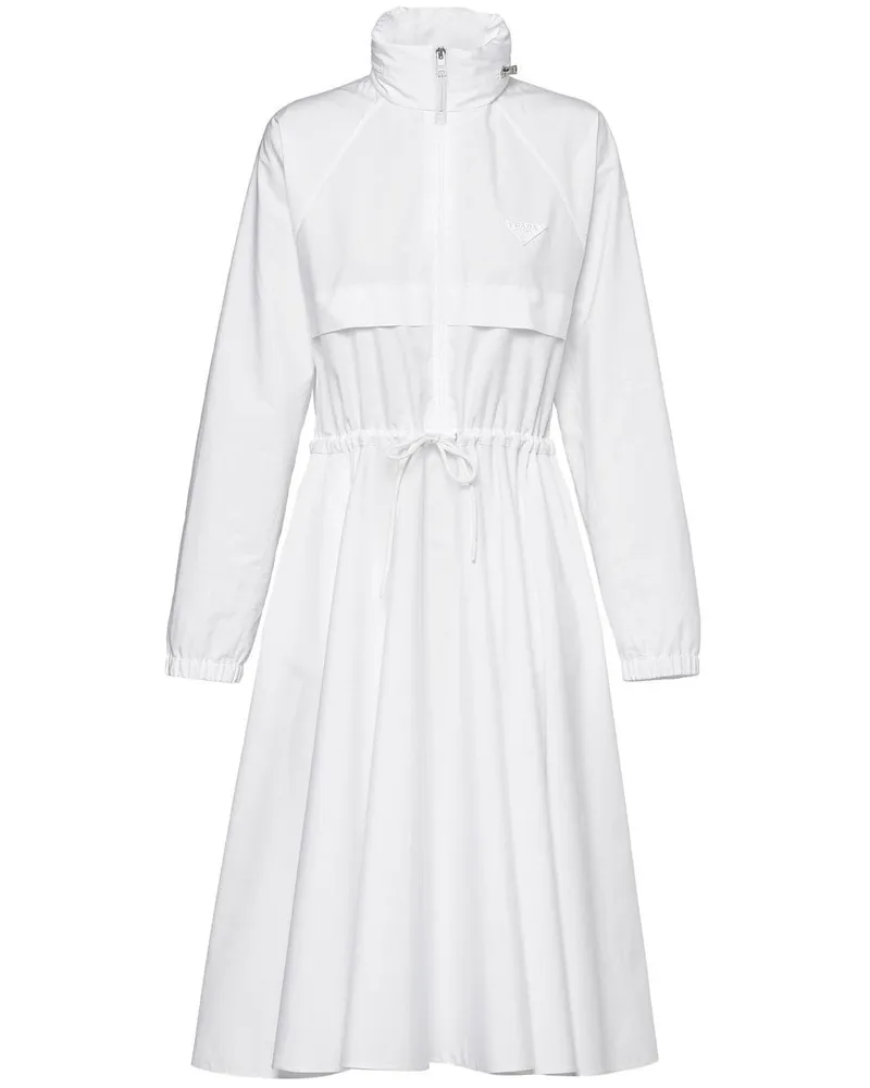 Prada Kleid mit Kapuze - Weiß Weiß