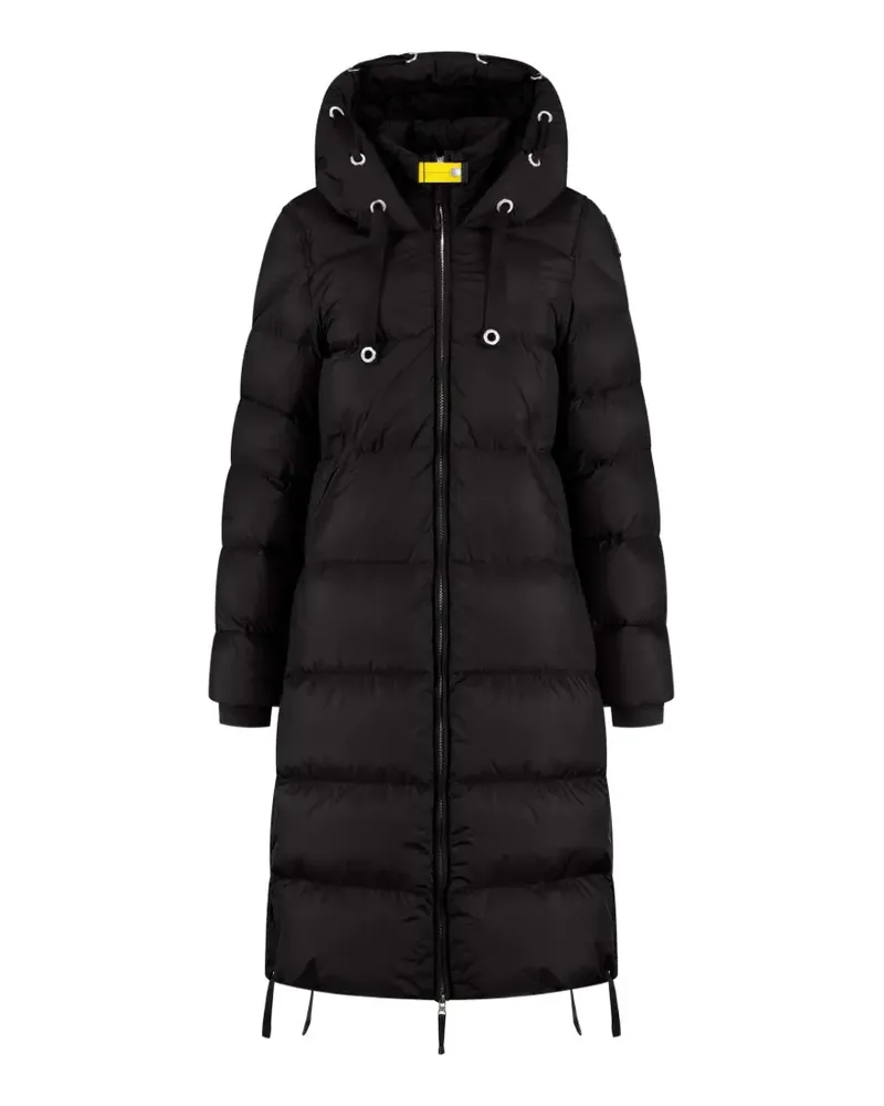 Parajumpers Gesteppter Kapuzenmantel - Schwarz Schwarz