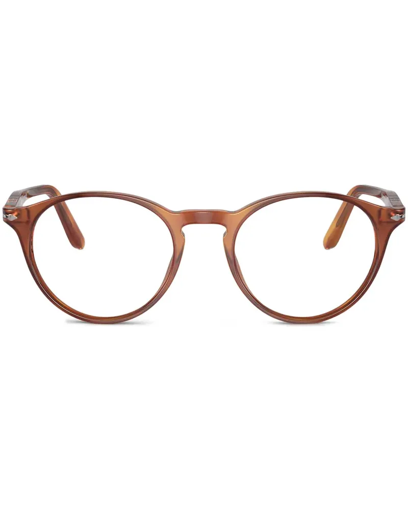 Persol Brille mit rundem Gestell - Braun Braun