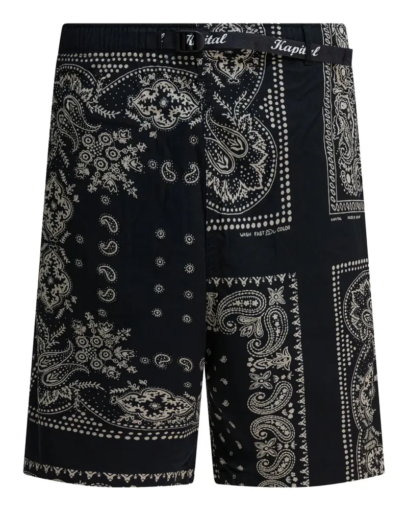 KAPITAL bandana shorts - Schwarz Schwarz