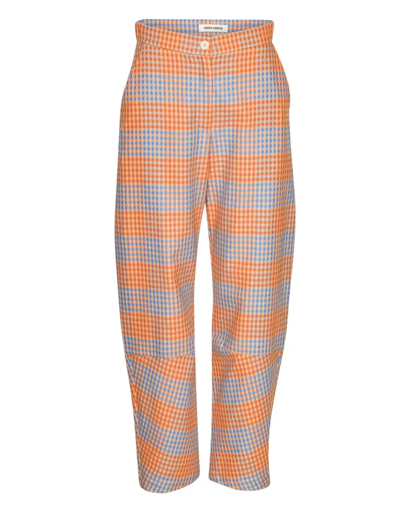 Henrik Vibskov Karierte Hose - Orange Orange