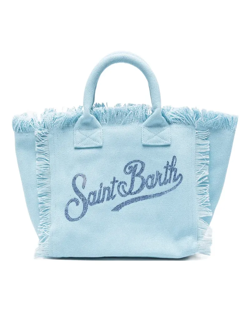 MC2 Saint Barth Colette frayed-trim tote bag - Blau Blau