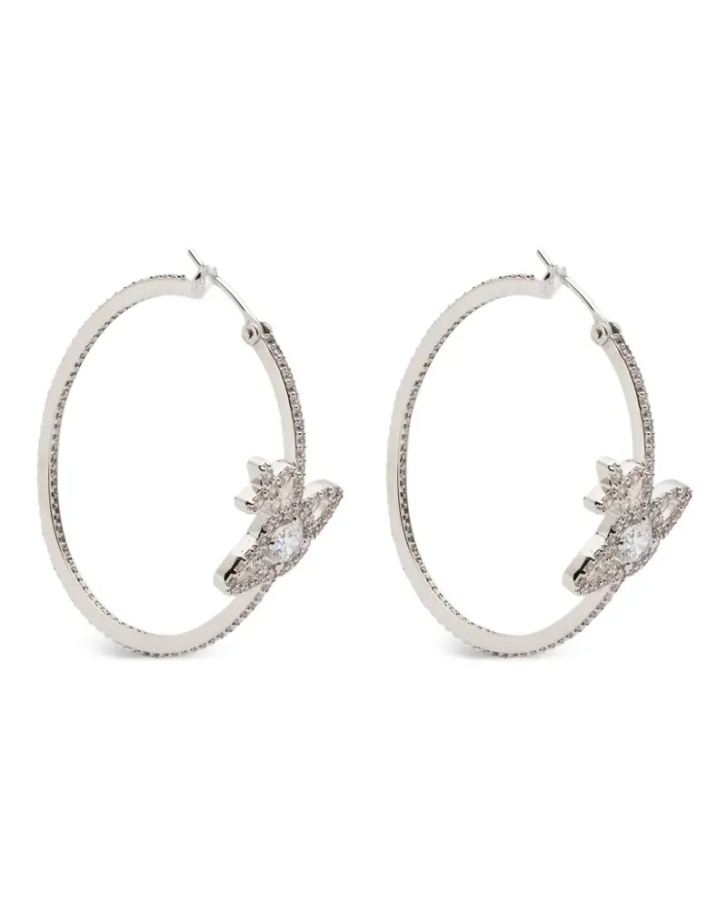 Vivienne Westwood Olympia Orb-pendant crystal-embellished earrings - Silber Silber