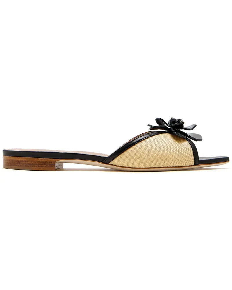 Malone Souliers Pantoletten mit Blumenapplikation - Nude Nude