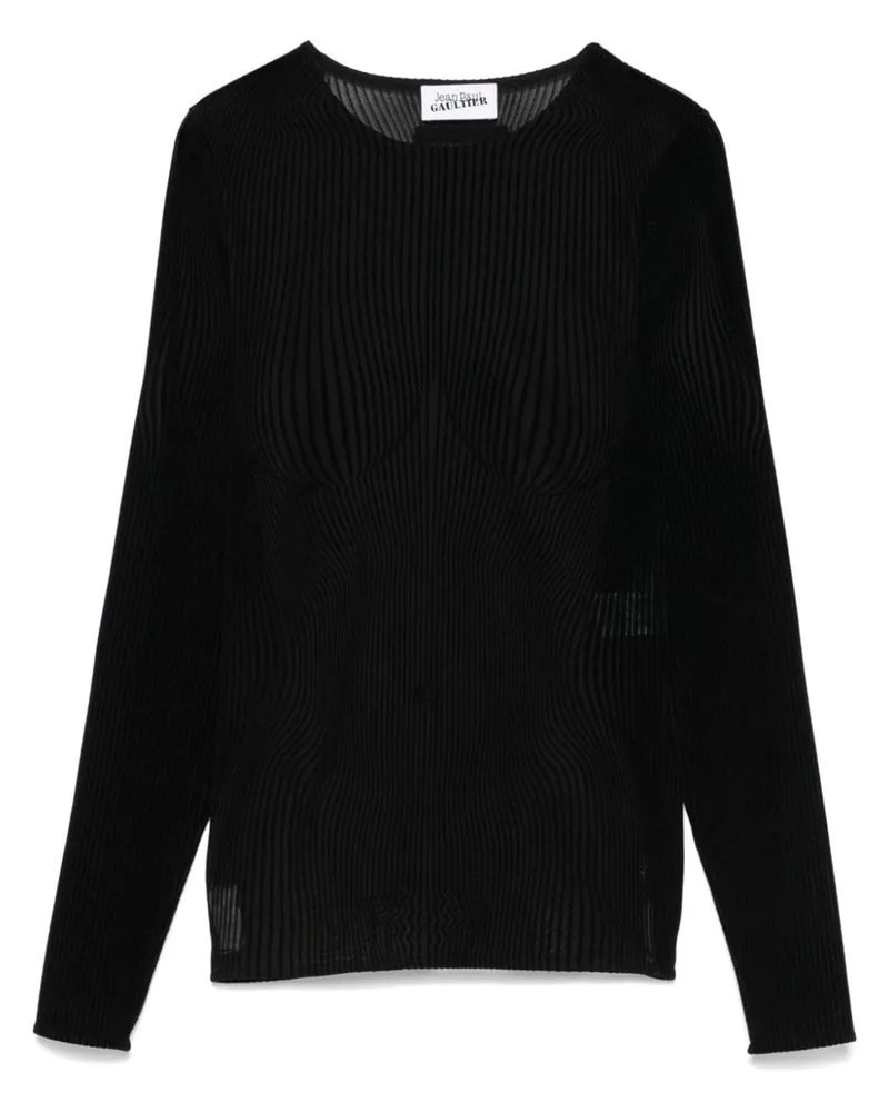 Jean Paul Gaultier The Morphing Nadelstreifen-Oberteil - Schwarz Schwarz