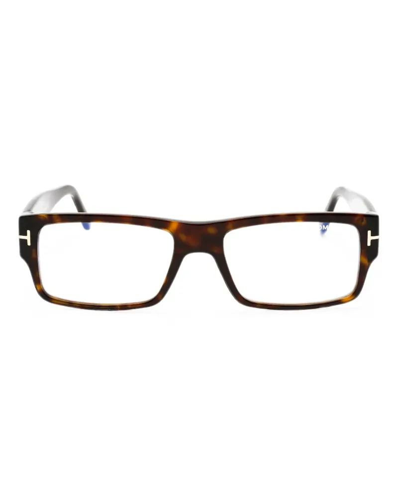 Tom Ford Brille mit eckigem Gestell - Braun Braun