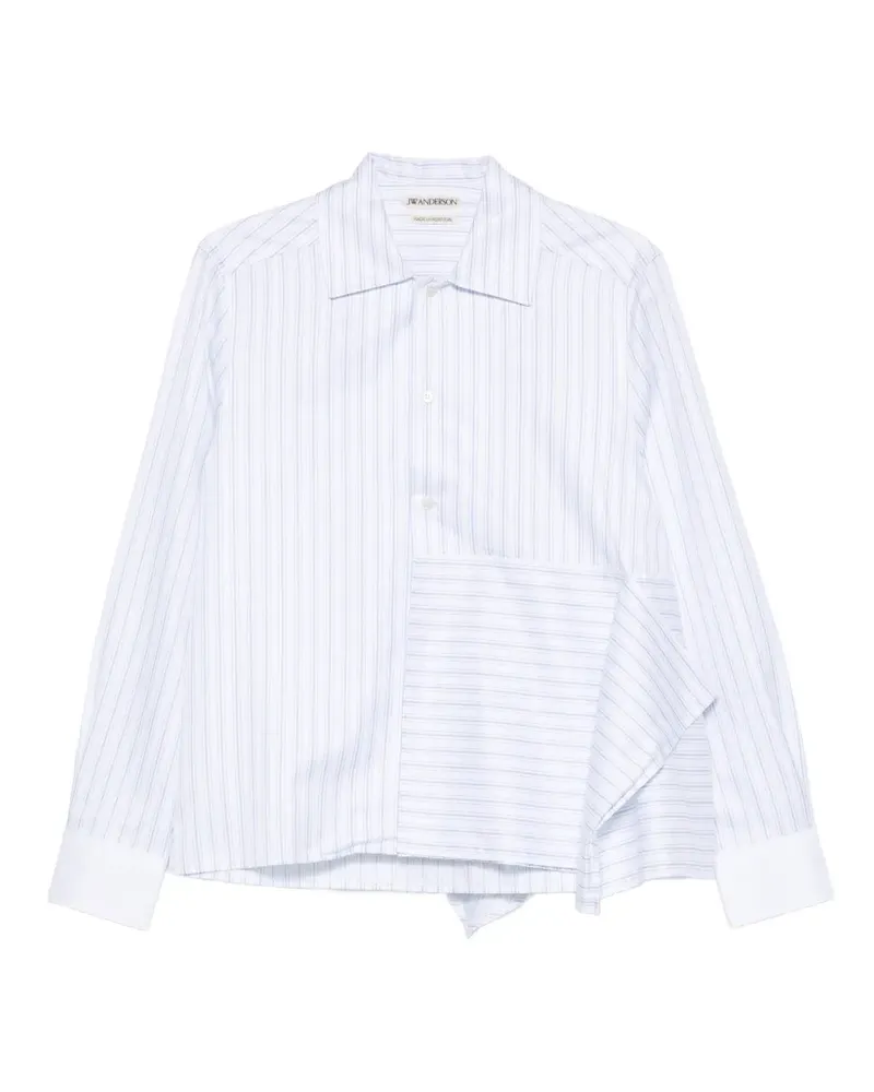 J.W.Anderson Hemd mit gestreiftem Einsatz - Weiß Weiß