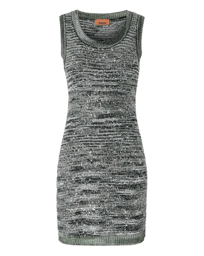 Missoni Gestricktes Minikleid - Grün Grün