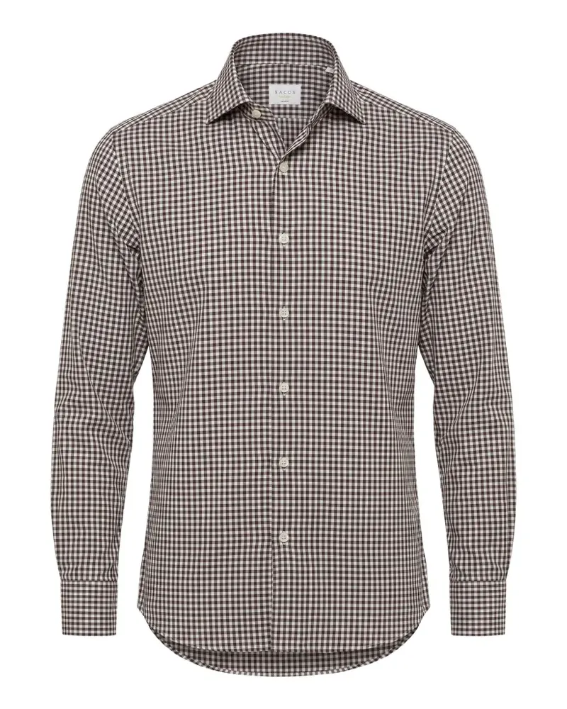 XACUS Hemd mit Vichy-Karo - Braun Braun
