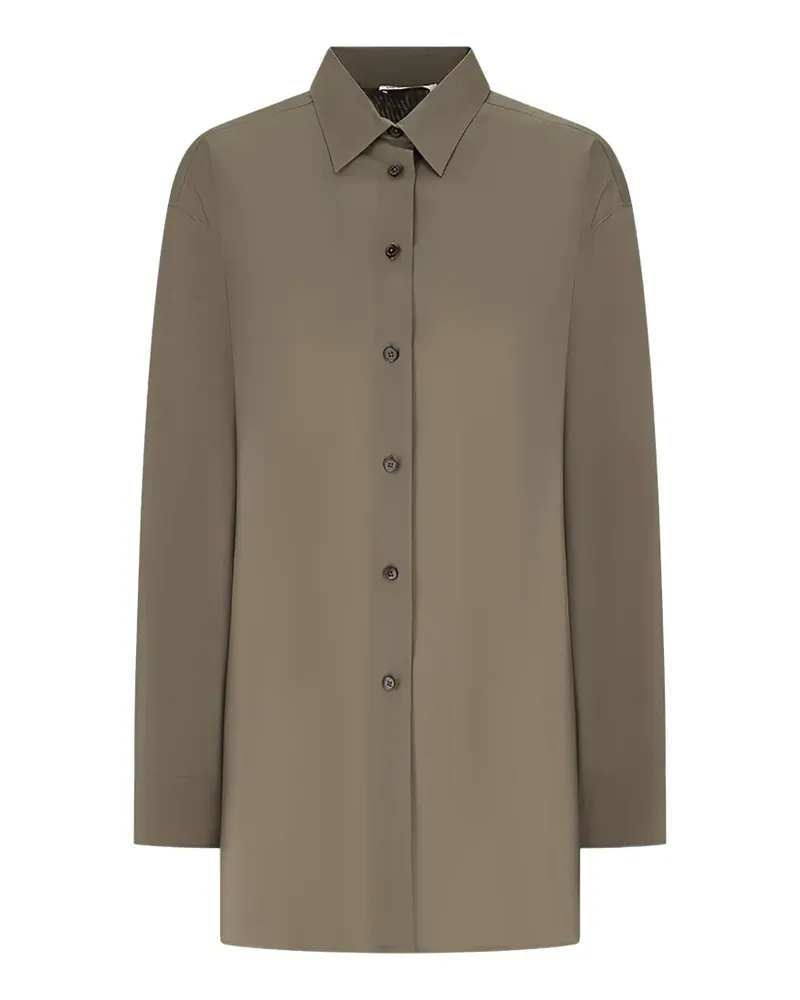 Jil Sander box-pleat long-sleeve shirt - Grün Grün