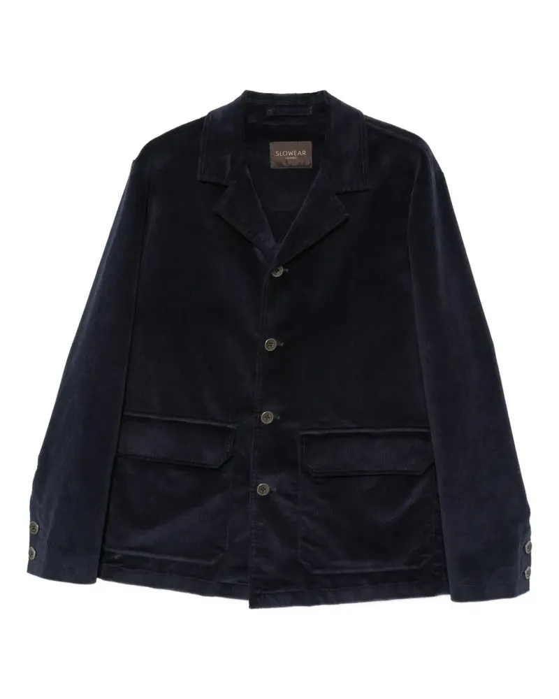 Incotex Bacaro Jacke mit Cordstruktur - Blau Blau