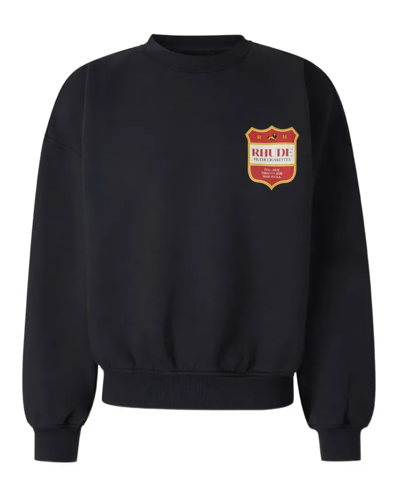 RHUDE Sweatshirt mit Logo-Print - Schwarz Schwarz