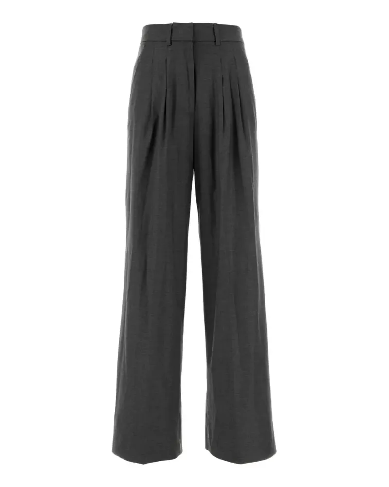 PT TORINO Wide-Leg-Hose mit Bundfalten - Grau Grau