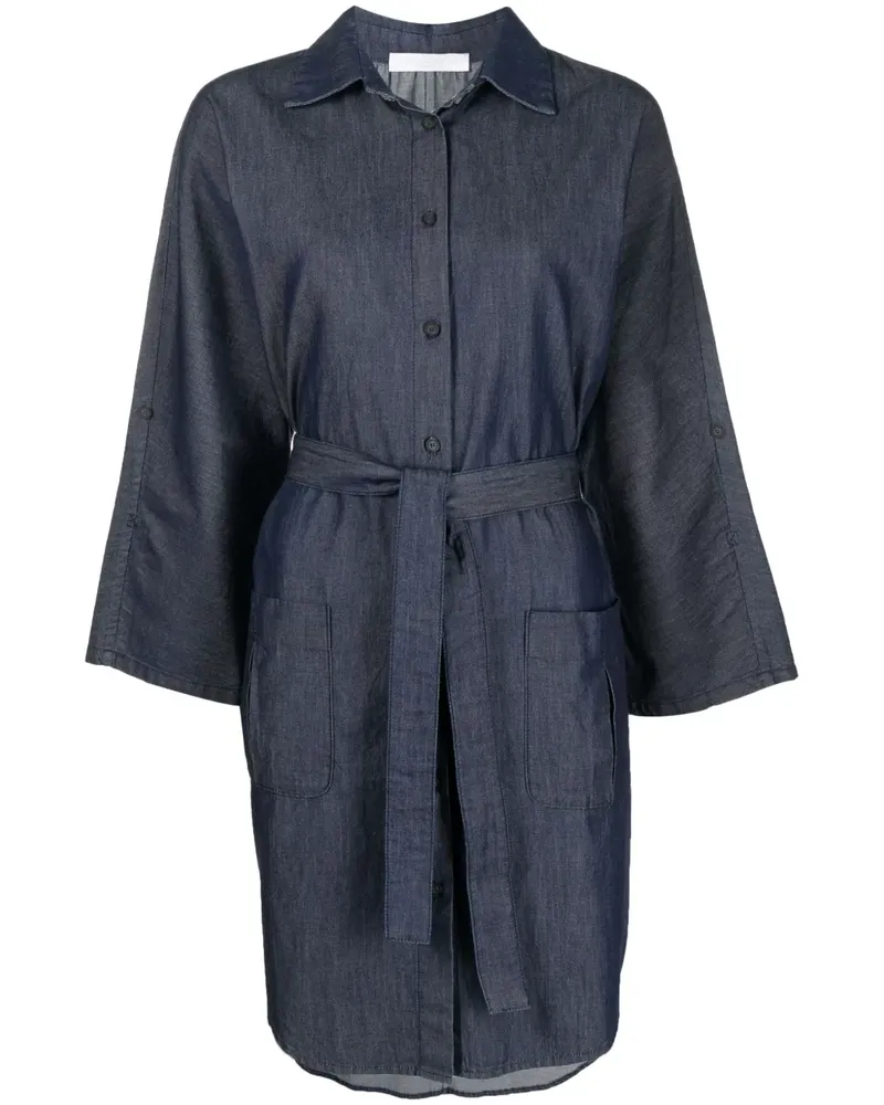 Fabiana Filippi Hemdkleid mit Gürtel - Blau Blau
