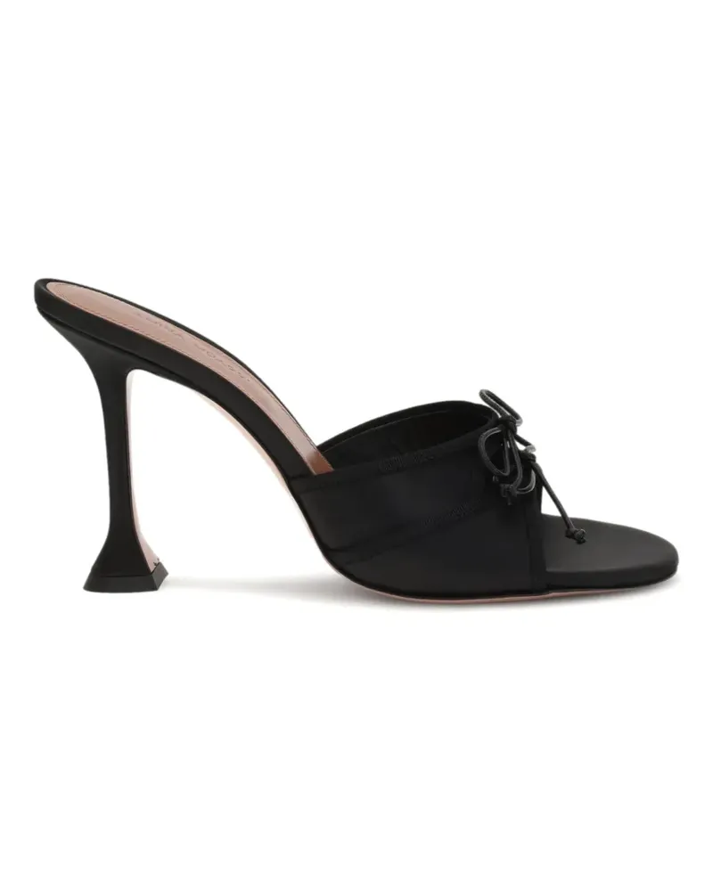 Amina Muaddi Eleonora Sandalen mit Schleifendetail - Schwarz Schwarz