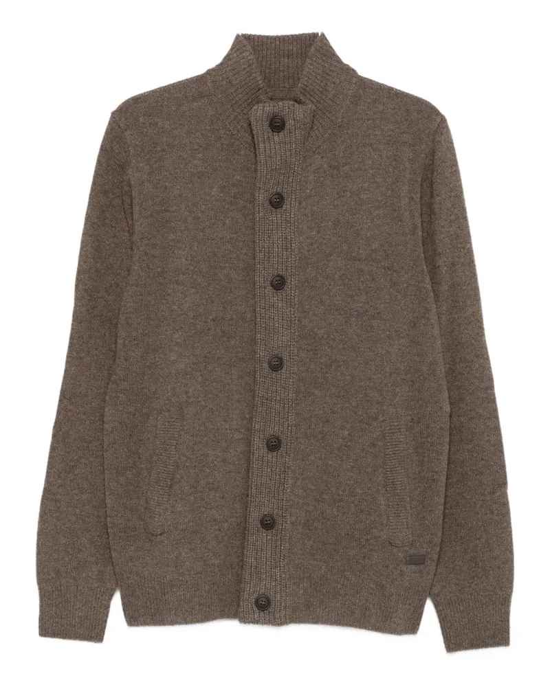 Barbour high-neck wool cardigan - Braun Braun