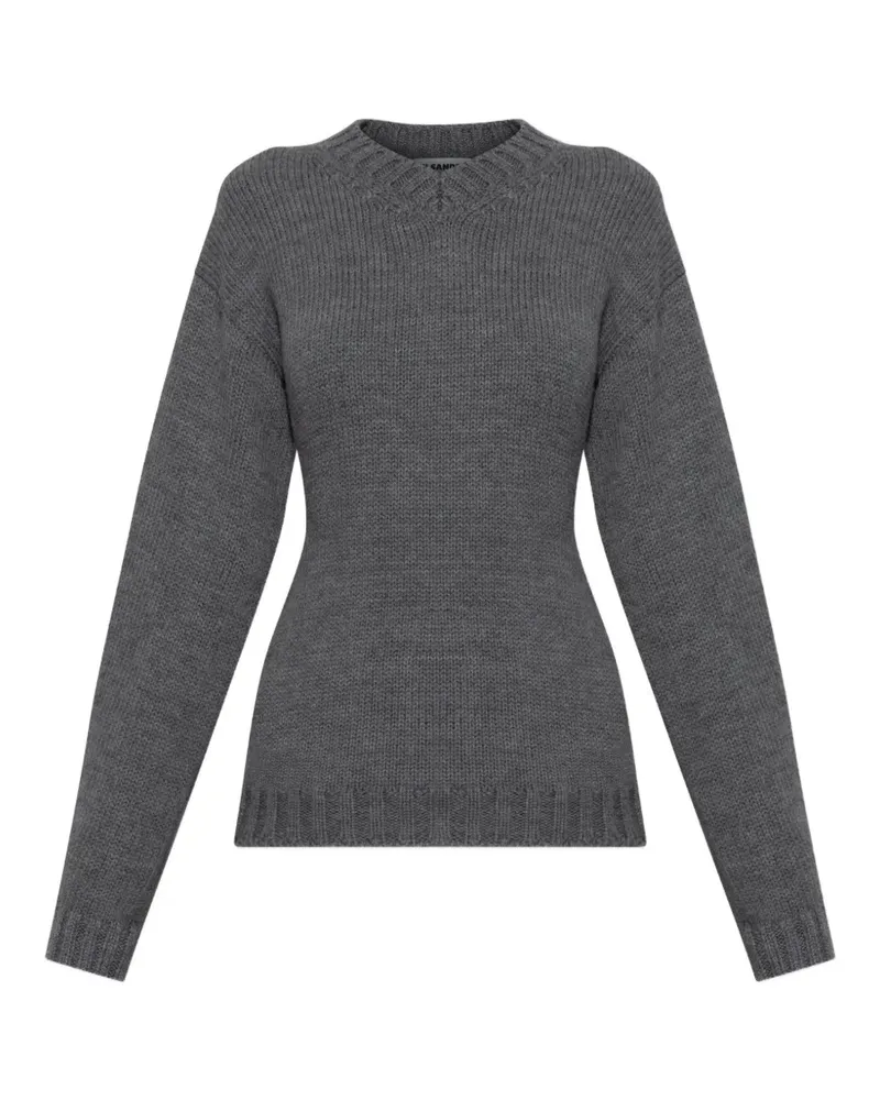 Jil Sander ribbed-knit V-neck sweater - Grau Grau