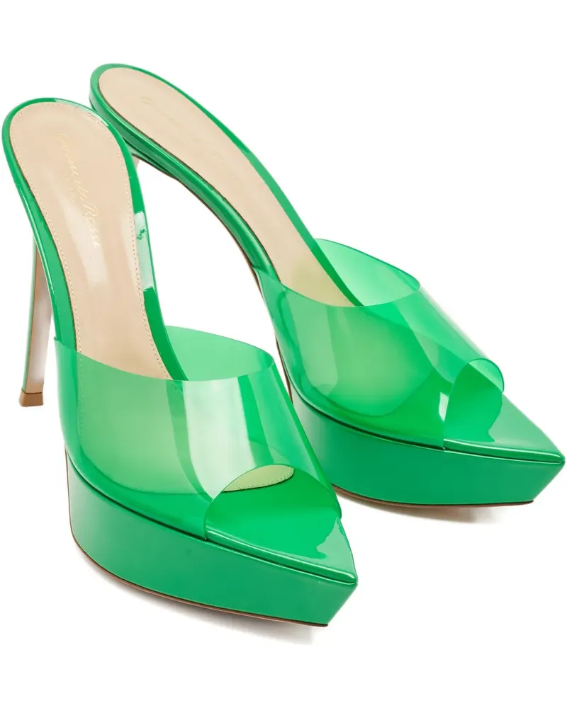 Gianvito Rossi Betty pointed mules - Grün Grün