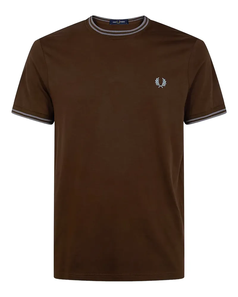 Fred Perry cotton T-shirt - Braun Braun