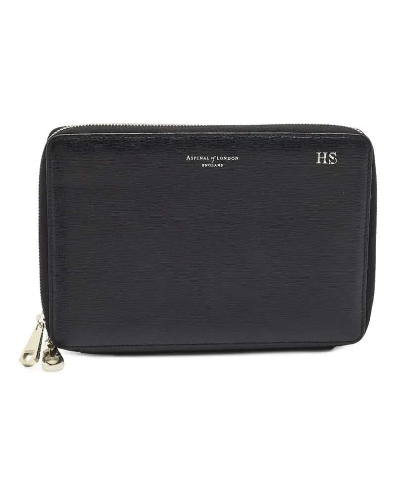 Aspinal of London leather continental wallet - Schwarz Schwarz