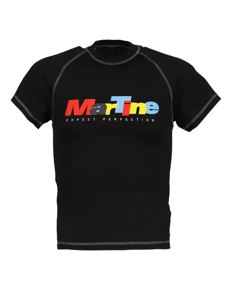 Martine Rose logo-print raglan-sleeve T-shirt - Schwarz Schwarz