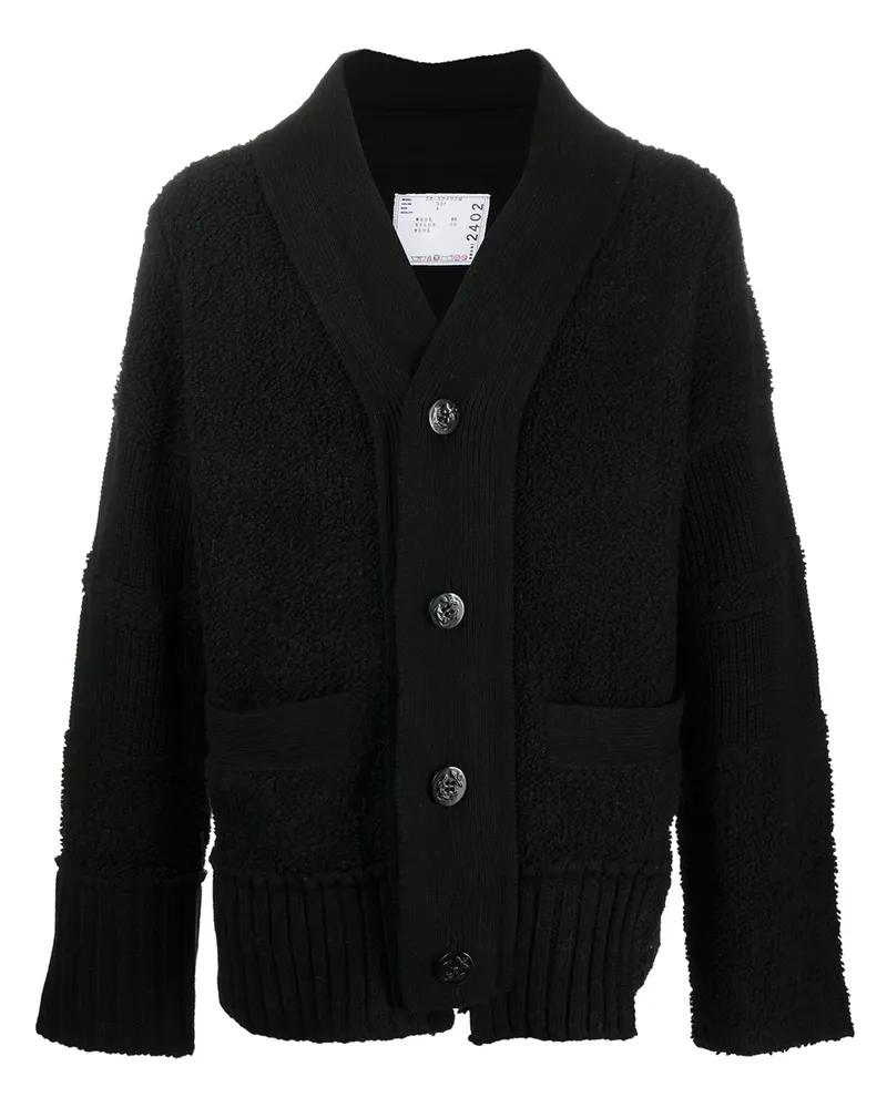 Sacai button-down cardigan - Schwarz Schwarz