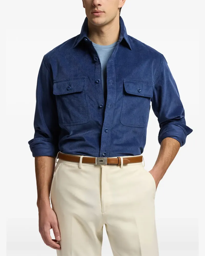 Ralph Lauren Fine-Wale Cordhemd - Blau Blau