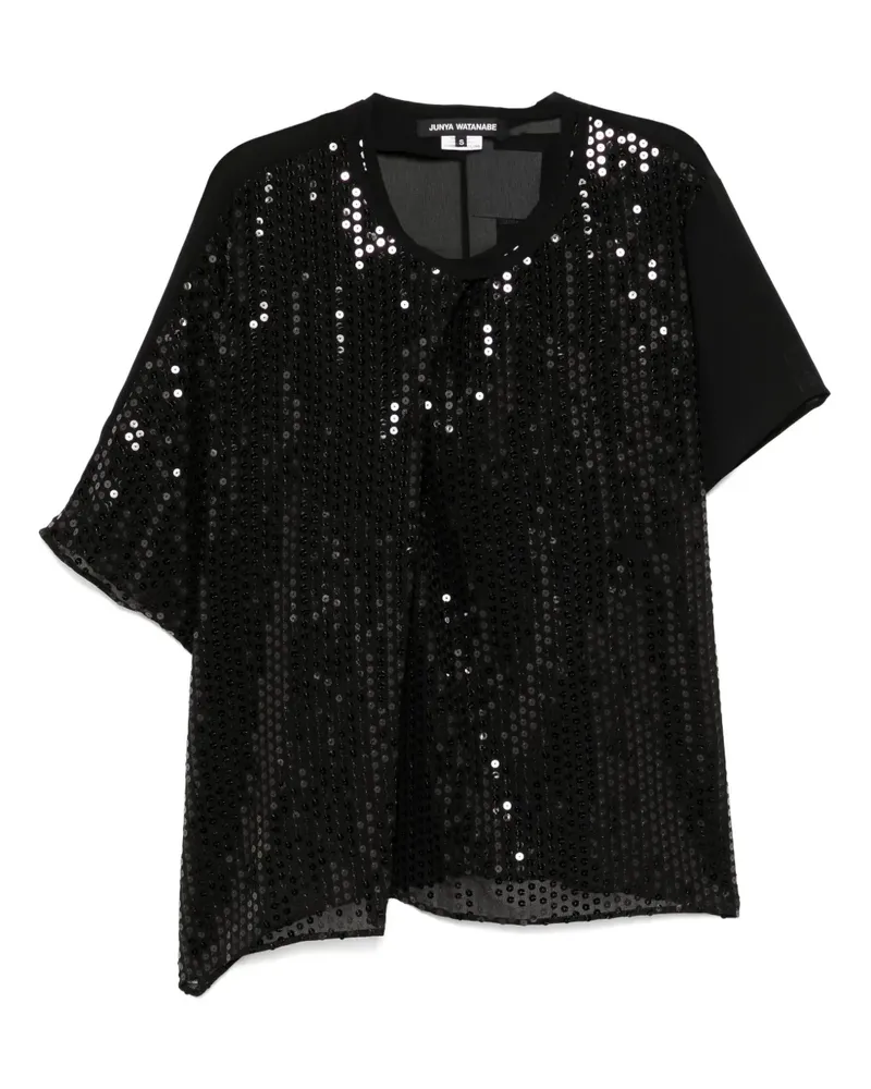 Junya Watanabe x Commes des Garçons kurzärmeliges Oberteil - Schwarz Schwarz