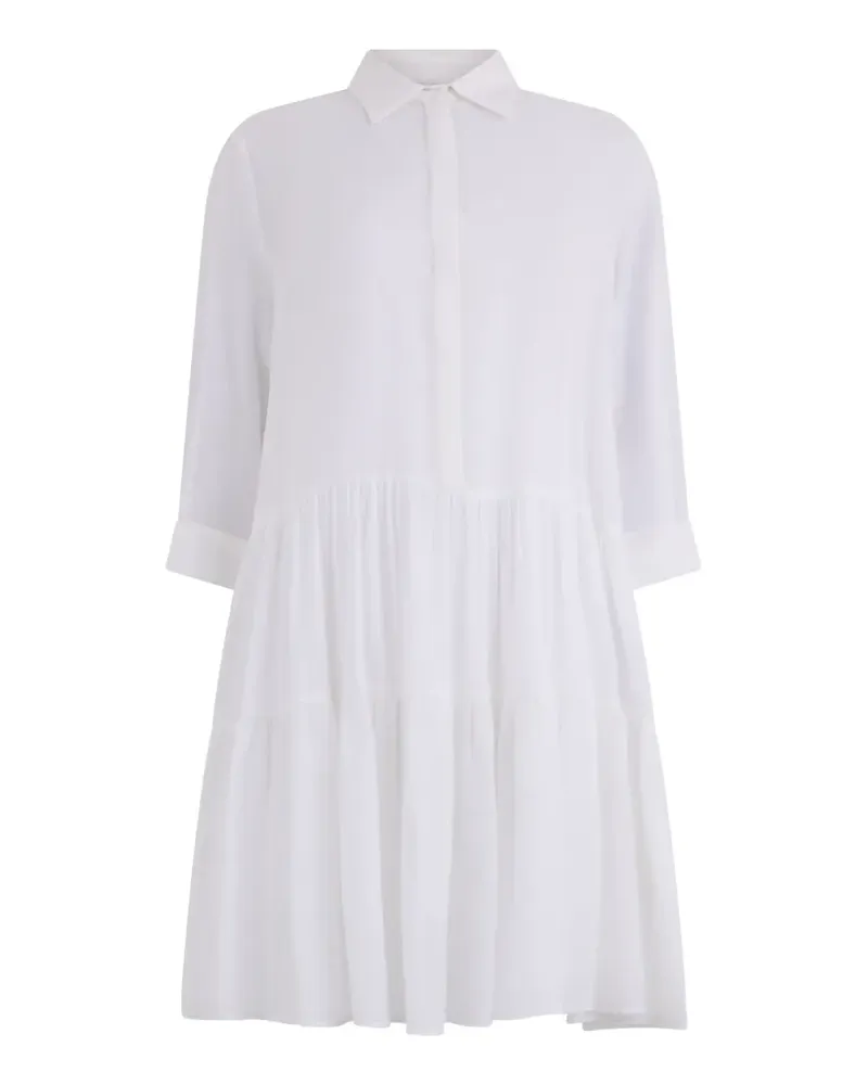 Fabiana Filippi pleated button midi dress - Weiß Weiß