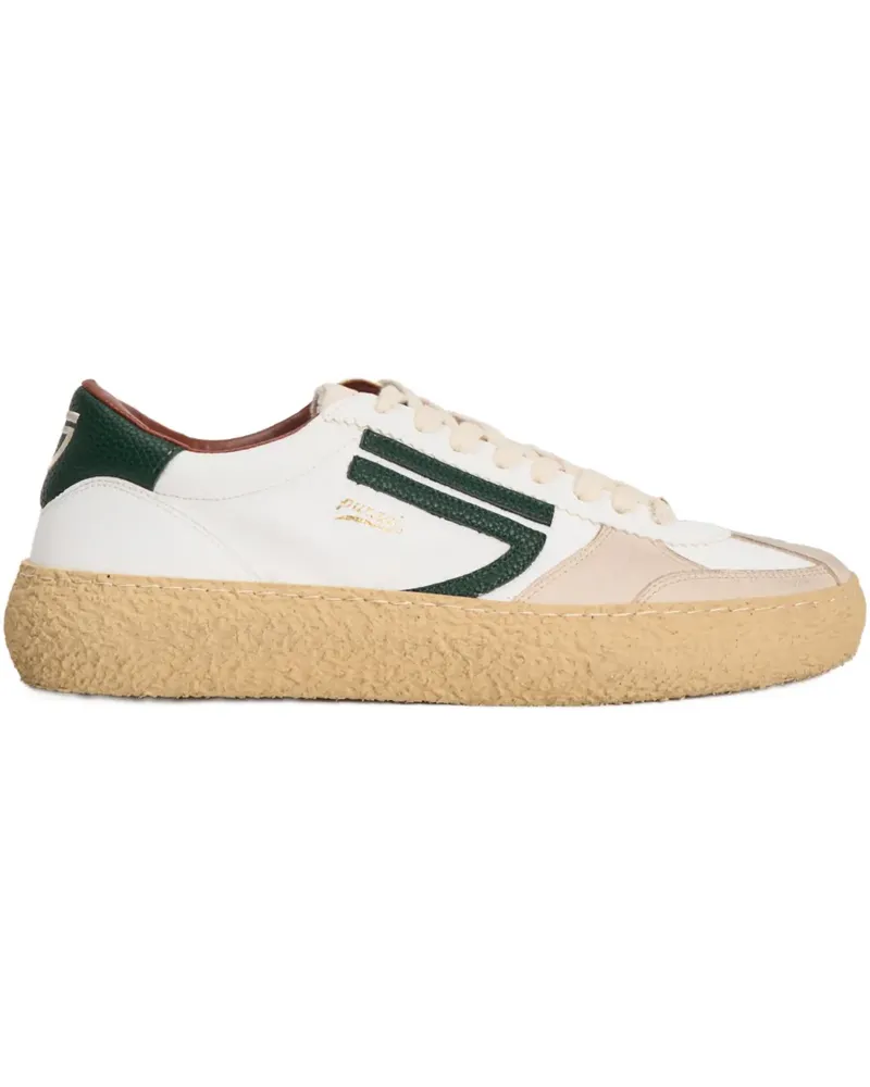 Puraai Gestreifte Sneakers - Weiß Weiß