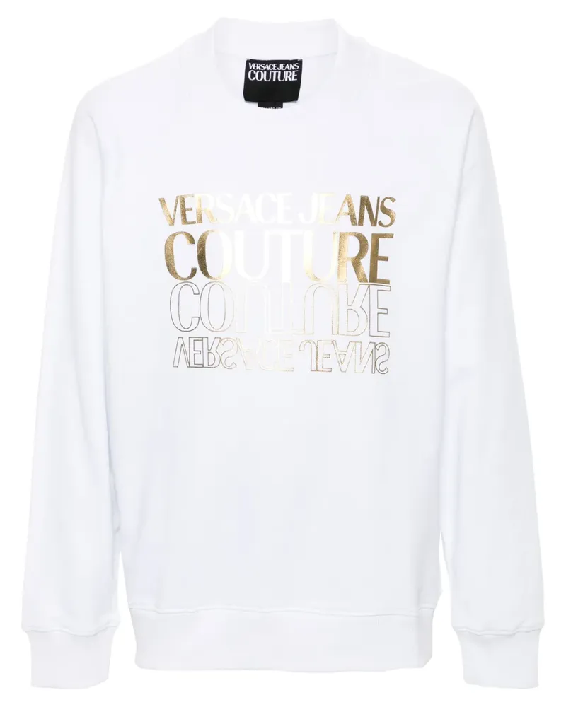Versace Jeans Sweatshirt mit Logo-Print - Weiß Weiß