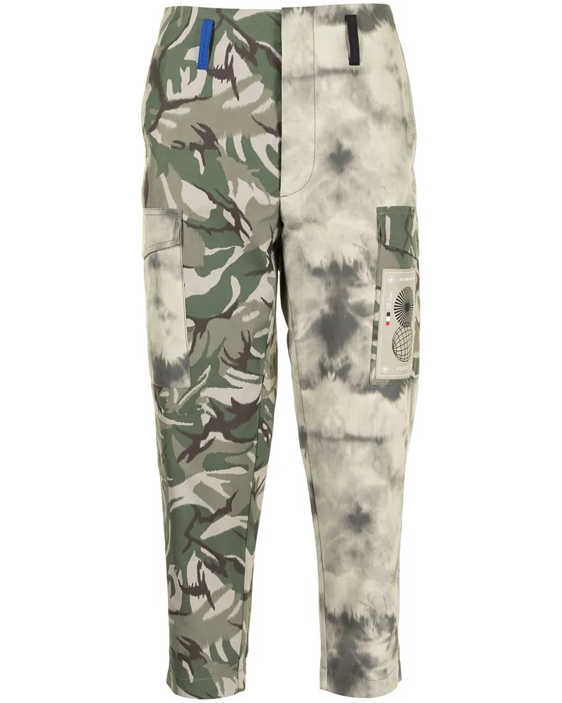 Ports V Tapered-Hose mit Batik-Print - Grün Grün